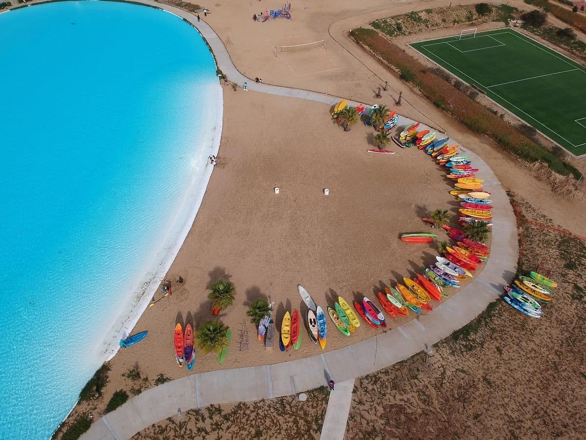 Laguna navegable de 16.000 m² en Laguna Bahía, Algarrobo